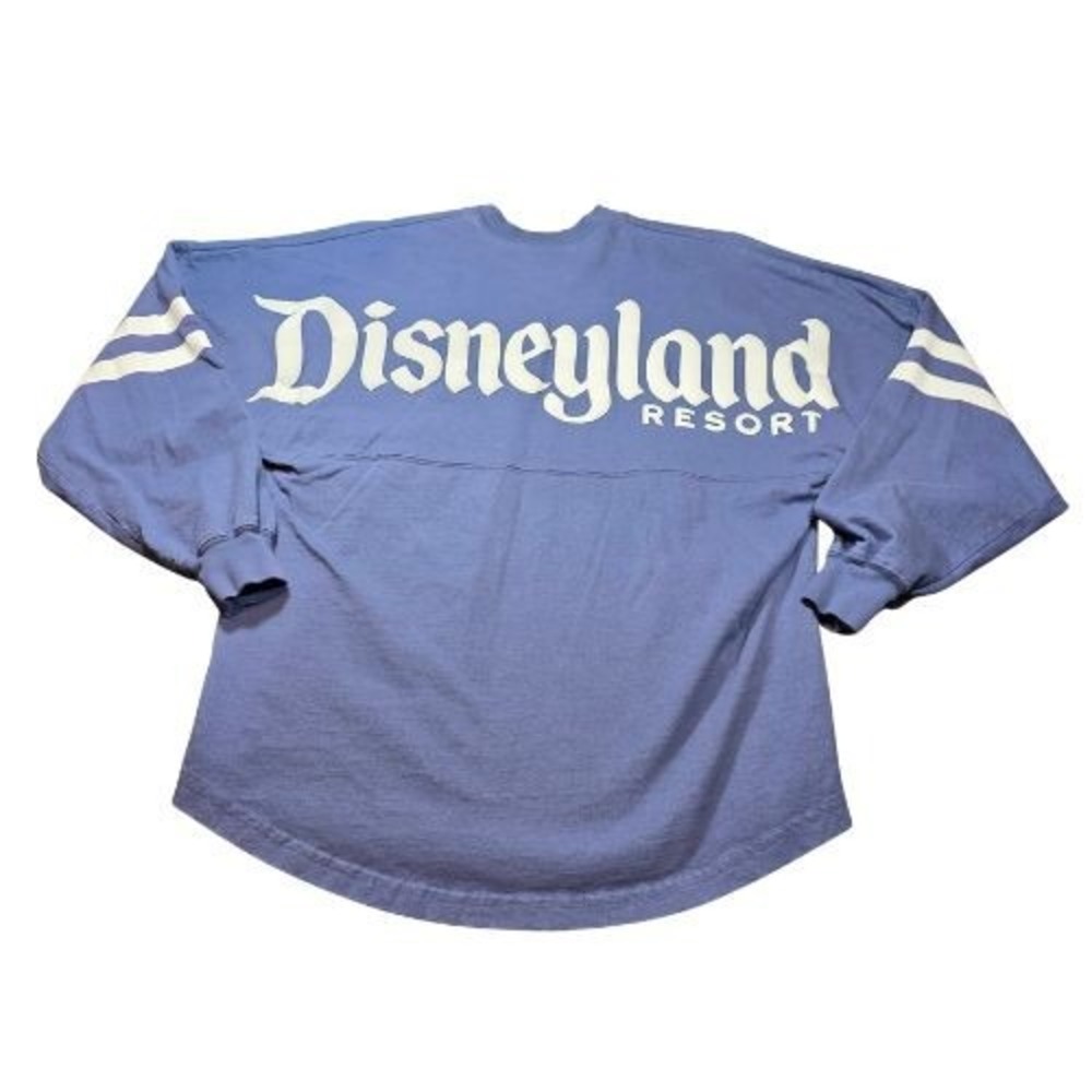 Disneyland Resort S Spirit Jersey Periwinkle Blue Long Sleeve Puff Print Shirt